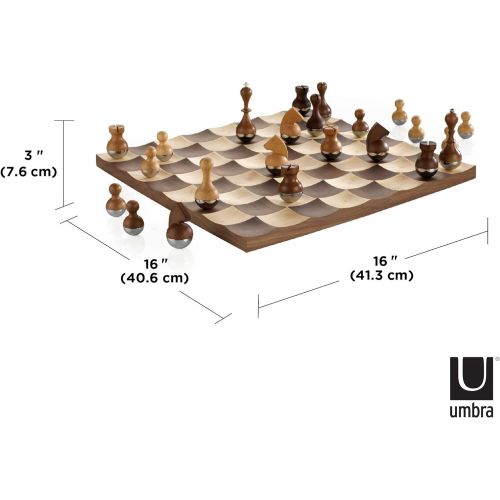  Umbra Wobble Chess Set, Brown