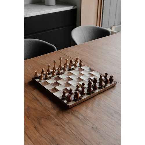  Umbra Wobble Chess Set, Brown