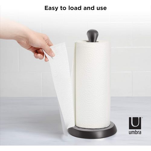  Umbra Tug Modern Paper Towel Holder, Free Standing, Black
