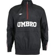 Umbro Men's In Goal Pullover Jacket, Black/Vermillion