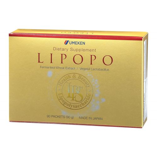  Umeken Lipopo - Lipopolysaccharide, Echinacea, and Lactic Acid Bacteria. 90 Packets. 3 Month Supply. Made in Japan.