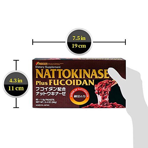  Umeken Nattokinase Plus Fucoidan - 2300FU Natto, 87mg of Fucoidan. Packets, Ball Form. 2 month supply. Made in Japan.