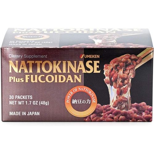  Umeken Nattokinase Plus Fucoidan - 2300FU Natto, 87mg of Fucoidan. Packets, Ball Form. 2 month supply. Made in Japan.