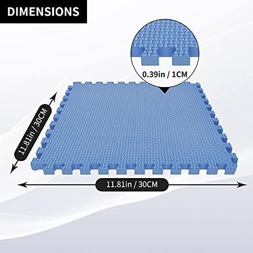  [아마존베스트]UMI. by amazon 30 x 30 cm Interlocking Floor Mats, Puzzle Mats, Soft Foam Mat, Play Mat, Exercise Mat, Coloured, 12 / 18 Pieces