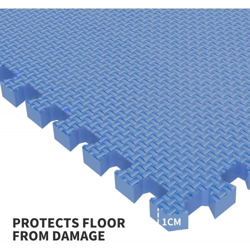  [아마존베스트]UMI. by amazon 30 x 30 cm Interlocking Floor Mats, Puzzle Mats, Soft Foam Mat, Play Mat, Exercise Mat, Coloured, 12 / 18 Pieces