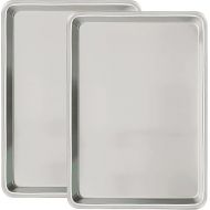 Commercial Quality Baking Sheet Pan Set, Natural Aluminum Cookie Sheet, Umite Chef Warp Resistant Nonstick Baker's Half Sheet Pan, Large Thick Cookie Tray Pans for Baking, Roasting(2 Pack, 18X13Inch)