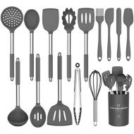 Silicone Cooking Utensil Set,Umite Chef Kitchen Utensils 15pcs Cooking Utensils Set Non-stick Heat Resistan BPA-Free Silicone Stainless Steel Handle Cooking Tools Whisk Kitchen Too