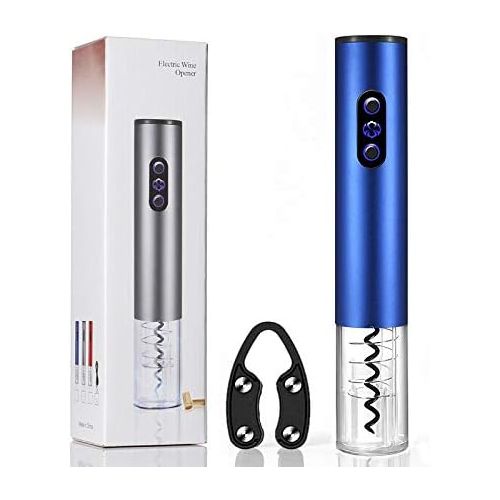  [아마존베스트]Umitvaz Electric Wine Opener Set, Wine Accessories, Stainless Steel Automatic Corkscrew, Bottle Opener, Foil Cutter, Battery Operated, Quick Automatic Screw Opener