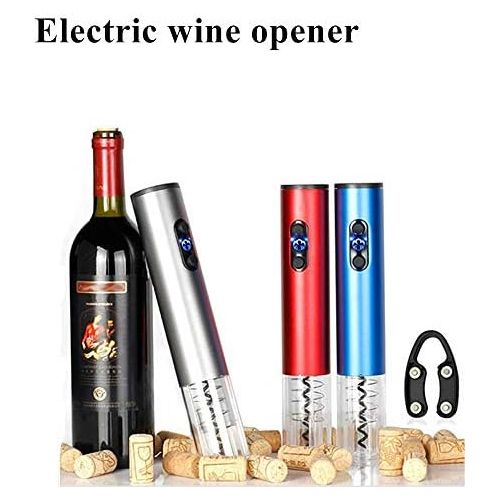  [아마존베스트]Umitvaz Electric Wine Opener Set, Wine Accessories, Stainless Steel Automatic Corkscrew, Bottle Opener, Foil Cutter, Battery Operated, Quick Automatic Screw Opener