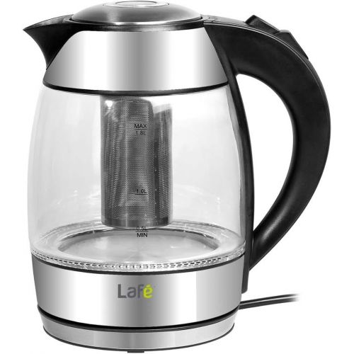  Unbekannt LED Kettle 1.8Litre Glass Kettle with tea maker Stainless Steel 2200Watt CEG006