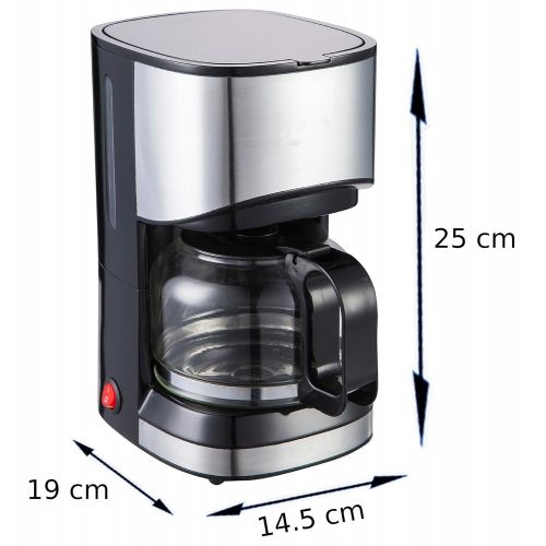  Unbekannt Edelstahldesign Kaffeemaschine | Filterkaffeemaschine | Kaffeefiltermaschine | Tropfstopp-Funktion | Drehbarer Filterbehaelter | 550 Watt | Warmhalteplatte | Wasserstandsanzeige |