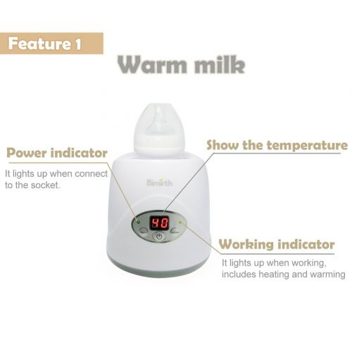  Unbekannt Per 3-In-1 Brust-Milch-Warmer-Baby-fesselnde Flaschen-Warmer u. Dampf-Sterilisator mit gefuehrter Anzeige