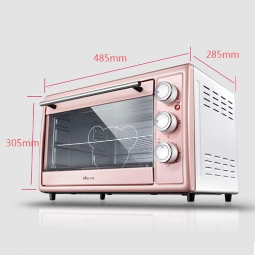  Unbekannt 30L 3-Schicht-Toaster auf der Arbeitsplatte, Mini-Pizzaofen-Brater, Rotisserie-Ofen, Easy Bake-Ofenmischungen, Backgeschirr fuer den Ofen, Pink