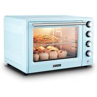 Unbekannt 40L Toaster-Ofen, Konvektionsoefen mit aluminisiertem Liner, 4 Decker-OEfen mit Kruemelschublade, Grillplatte und Deckel, Brater, Easy-Back-Ofen fuer Kinder, Blau