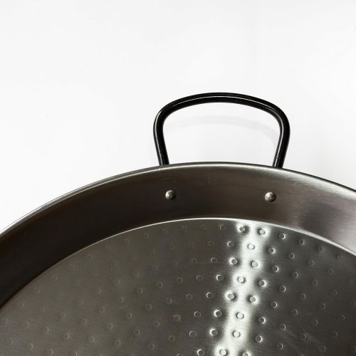  Unbekannt Paella Pfanne aus poliertem Stahl 50cm fuer ca. 14 Portionen