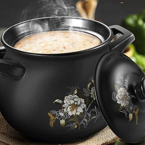  Unbekannt LINGZHIGAN Claypot Reis Casserole Hochtemperatur Suppe Keramik Kleine Auflauf Suppe Topf Herd Offenen Feuer Haushalt (Kapazitat : 3.5L)