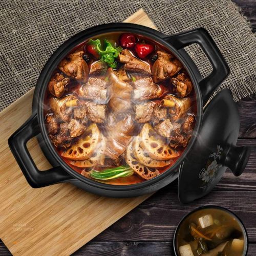  Unbekannt LINGZHIGAN Claypot Reis Casserole Hochtemperatur Suppe Keramik Kleine Auflauf Suppe Topf Herd Offenen Feuer Haushalt (Kapazitat : 3.5L)