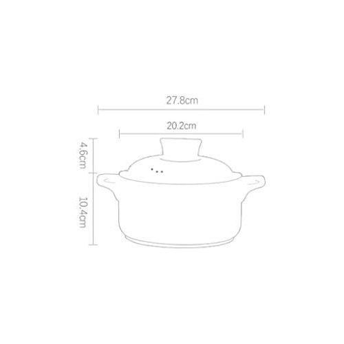  Unbekannt LINGZHIGAN Keramischer Auflauf-Hochtemperaturbestandiger Suppen-Topf Kleiner Auflauf-offener Feuer-Hauptgasherd 2.5L