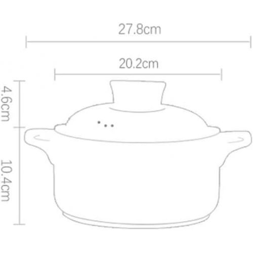  Unbekannt LINGZHIGAN Keramischer Auflauf-Hochtemperaturbestandiger Suppen-Topf Kleiner Auflauf-offener Feuer-Hauptgasherd 2.5L