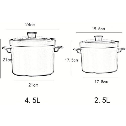  Unbekannt LINGZHIGAN Feuerbestandige Hochtemperatur Keramik Auflauf Suppe Auflauf Kleine Gesundheit Brei Suppe Topf Eintopf Topf Haushaltsgas (Kapazitat : 2.5L, Farbe : B)