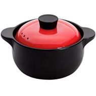 Unbekannt LINGZHIGAN Keramik Kocher Kleine Auflauf Suppe Auflauf Haushalt Suppe Topf Hohe Temperatur Feuer Gas 2500 ML (Farbe : Red)
