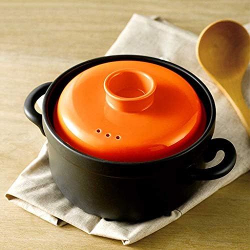  Unbekannt LINGZHIGAN Hochtemperatur-Keramik-Auflauf-Eintopf-Topf-Feuer Claypot-Brei-Topf-Eintopf-Topf mit Suppe-Kasserolle 1.5L (Farbe : A)