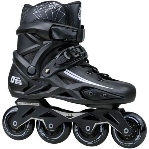  Unbekannt Liang Inline-Skates, Rollerskates fuer Erwachsene, einreihig fuer Profis, Manner und Frauen fuer Kinder, fuer Anfanger (Farbe : Schwarz, groesse : 39EU/7 US/6 UK/24.5cm JP)