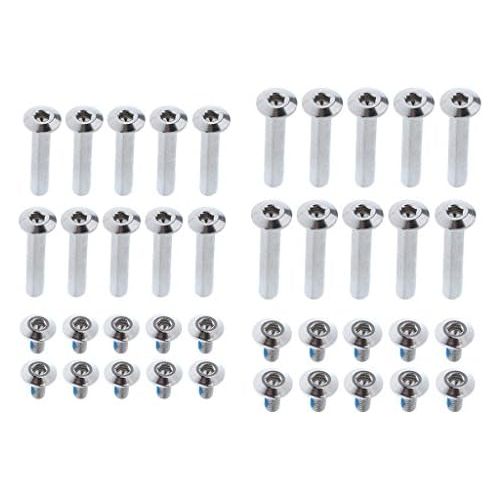  Unbekannt MagiDeal 10 pcs Inline Skate Schraube Set Ersatz Roller Skates Mutter Schrauben