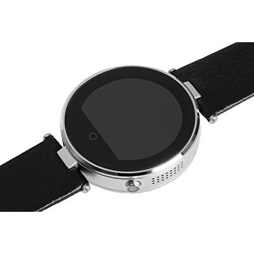  Unbekannt Enox RSW55 Smartwatch Bluetooth 4.0 SILBER Rund Design Handyuhr 1,22 IPS Display kompatibel mit iOS iPhone Android Schrittzahler G-Sensor