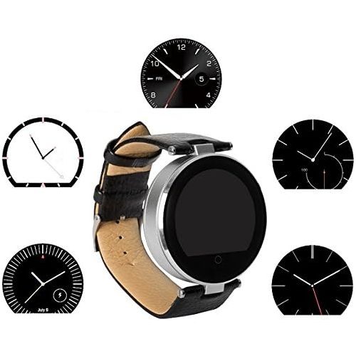  Unbekannt Enox RSW55 Smartwatch Bluetooth 4.0 SILBER Rund Design Handyuhr 1,22 IPS Display kompatibel mit iOS iPhone Android Schrittzahler G-Sensor