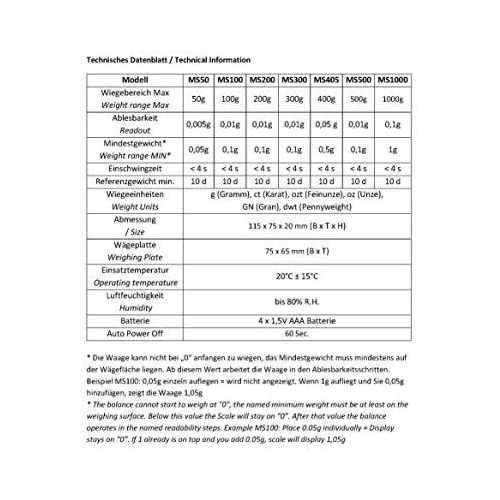  G & G MS-B 1000g/0,1g Taschenwaage Feinwaage Digitalwaage Goldwaage Muenzwaage Scale