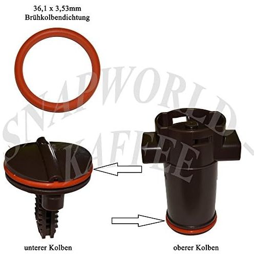  SW-K 2 Stueck O-Ring Dichtung geeignet fuer Jura AEG Krups fuer die Brueheinheit Bruehgruppe Anpresskolben Kolben