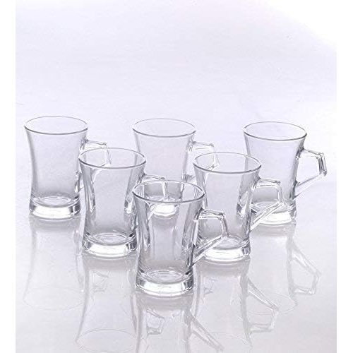  Unbekannt Henkelglas, Teeglaser mit Henkel im Set, 120cc, 6 Stueck, Azur Style von Pasabahce