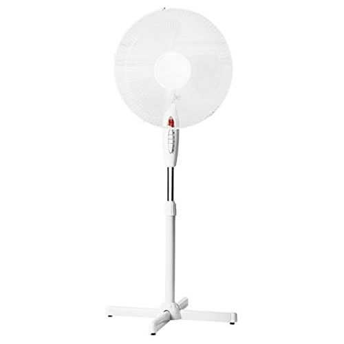  Unbekannt Lex Standventilator Ø 40cm 40 Watt weiss Hoehenverstellbar bis 130cm  Oszillierend  Nachtlicht | Grosser Standluefter Ventilator Windmaschine Leiser Betrieb