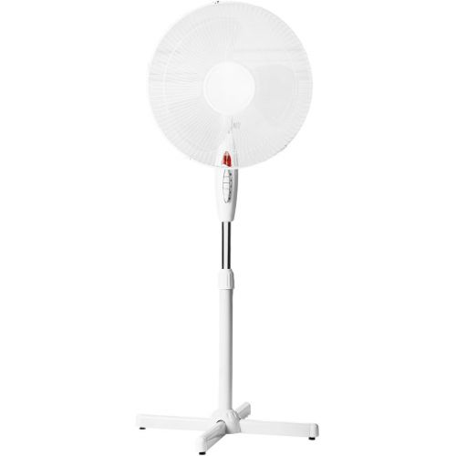  Unbekannt Lex Standventilator Ø 40cm 40 Watt weiss Hoehenverstellbar bis 130cm  Oszillierend  Nachtlicht | Grosser Standluefter Ventilator Windmaschine Leiser Betrieb