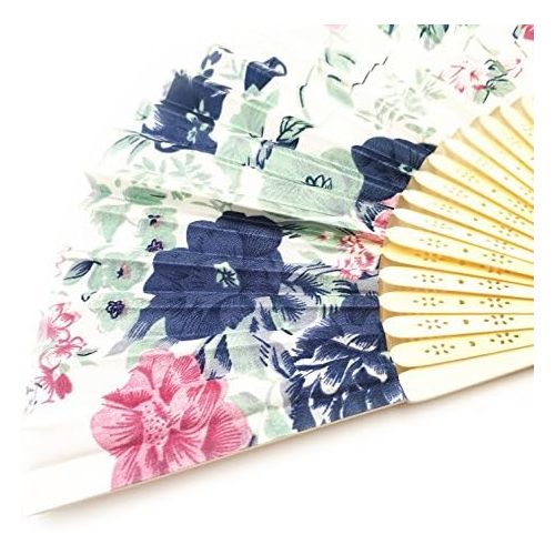  Unbekannt Soie a la Main Les Fans Superbe Painted Ventilateurs Pliable pour Femmes Filles en Bambou Cadre Avec Du Fil de Soie Couvrant Handheld Craft Style Chinois Fan Cadeau Avec Motif Fleu