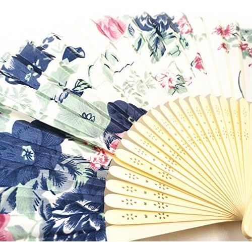  Unbekannt Soie a la Main Les Fans Superbe Painted Ventilateurs Pliable pour Femmes Filles en Bambou Cadre Avec Du Fil de Soie Couvrant Handheld Craft Style Chinois Fan Cadeau Avec Motif Fleu