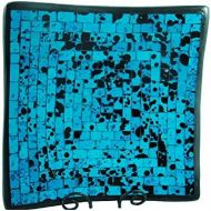 Marke: Unbekannt Unbekannt Deko - Schale Glasmosaik eckig tuerkis-blau schwarz 30 cm