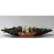 Unbekannt Decorative 73cm Two Tone Bowl Water Hyacinth/Seaweed