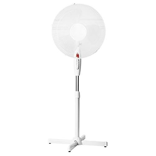  [아마존베스트]Unbekannt Stand Fan with Swivel Function Night Light The Fan Oscillating 3Speeds With Diameter Of 40cm Adjustable Height up to 130cm White