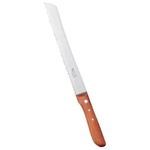  [아마존베스트]Unbekannt Herder Bread Knife 22.5 cm Serrated, Cherry, Steel, Brown, 34.5 x 2 x 2 cm