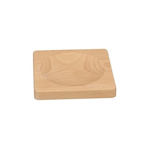  [아마존베스트]Unbekannt Herb Chopping Board with Mezzaluna Chopper, Beech Wood Board with Double Blade Mincing Knife 20x 20x 2.5cm (L x W x H)