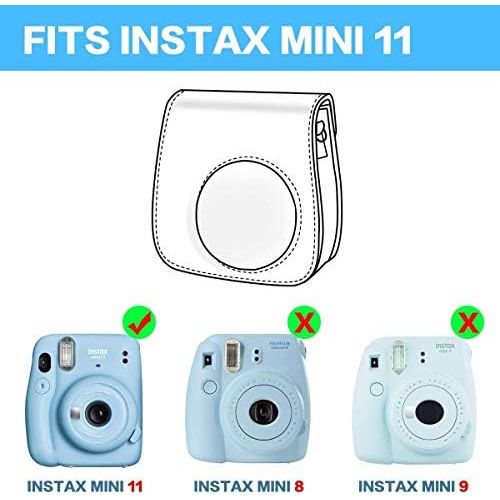  [아마존베스트]SAIKA Instant Camera Accessories Compatible with Instax Mini 11 Instant Camera are Housing/Strap/Filter/Album/Film Frame/Frame Sticker/Metal Pen (Aurora)