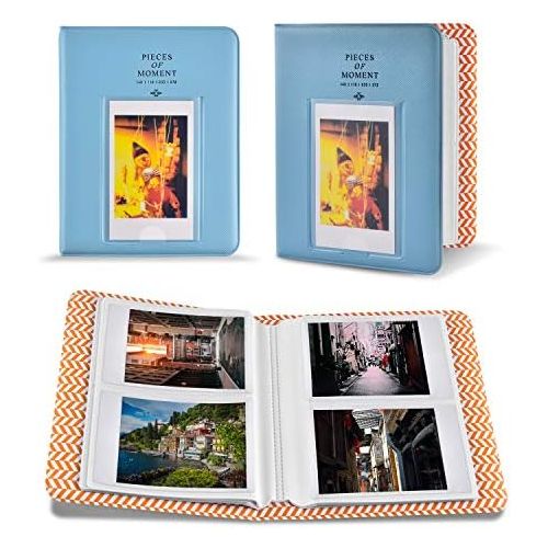  [아마존베스트]SAIKA Instant Camera Accessories Compatible with Instax Mini 11 Instant Camera Included Bag / 1 Strap / Album / Film Frame / Frame Sticker / Metal Pen (Blue)