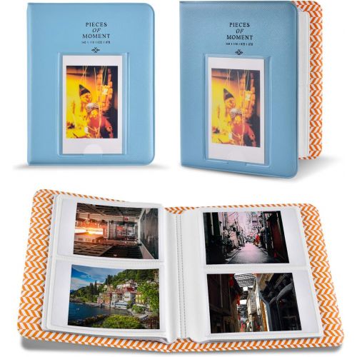  [아마존베스트]SAIKA Instant Camera Accessories Compatible with Instax Mini 11 Instant Camera Included Bag / 1 Strap / Album / Film Frame / Frame Sticker / Metal Pen (Blue)