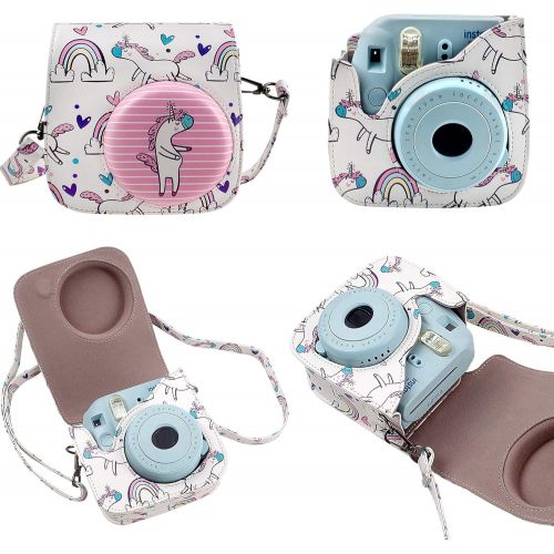  [아마존베스트]SAIKA Katia Camera Accessories Kit Compatible with Fujifilm Polaroid Instax Mini 9/8/8 + Instant Camera Includes Bag/Photo Album/Selfie Lens/Filters/Film Frame/Stickers and More - White
