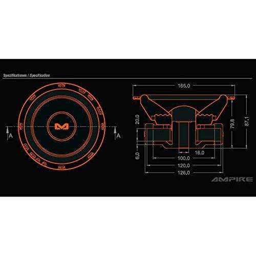  Unbekannt Ampire Bold 6?Subwoofer???250?Watt 16.5?cm/6.5, 4?+ 4?Ohm