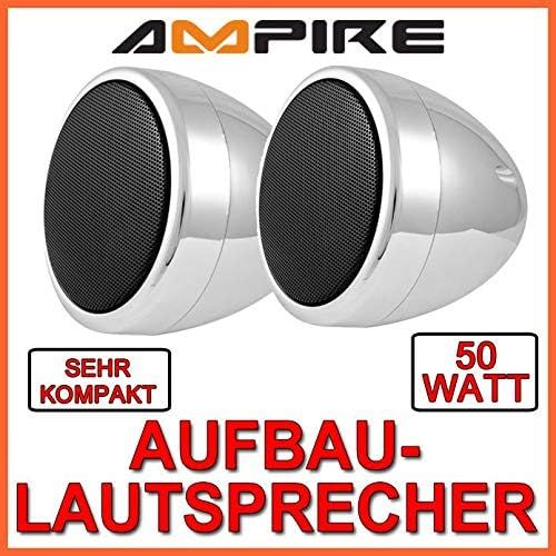  Unbekannt Ampire QX75 CHR Surface Mounted Speakers 7 cm Chrome Plated Pair