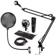 [아마존베스트]Unbekannt auna MIC-920B V4 - USB-Mikrofon-Set, Kondensatormikrofon, Plug & Play, USB, Klinken-Kopfhoererausgang, Mikrofonspinne und Pop-Schutz, Mikrofonstander/Mikrofonarm, positionsstabil, s