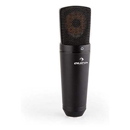  [아마존베스트]Unbekannt auna MIC-920B V4 - USB-Mikrofon-Set, Kondensatormikrofon, Plug & Play, USB, Klinken-Kopfhoererausgang, Mikrofonspinne und Pop-Schutz, Mikrofonstander/Mikrofonarm, positionsstabil, s